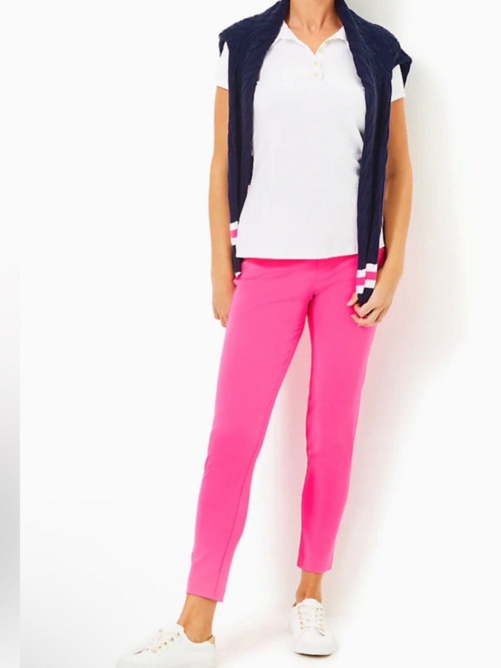 Lilly Pulitzer Luxletic Corso Aura Pink Pants, size 10. Original retail 138.00
